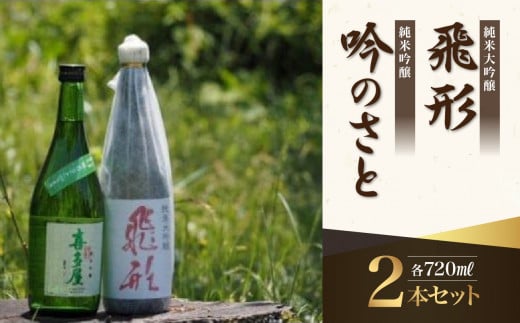 ＜純米大吟醸＞飛形＜純米吟醸＞吟のさと【720ml】2本セット 日本酒 お酒 飲み比べ 逸品 福岡県 八女市