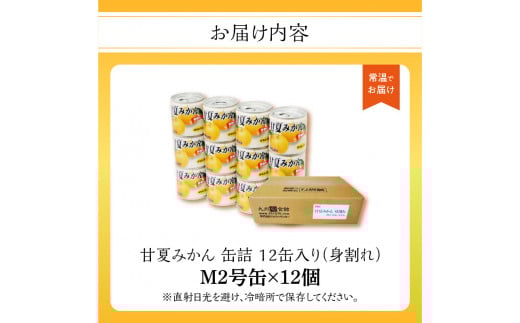 甘夏みかん 缶詰 12缶入り（身割れ）