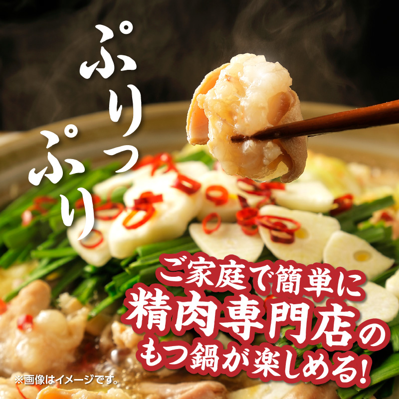 精肉店のもつ鍋セット もつ鍋 モツ鍋 もつ ホルモン 鍋 醤油スープ ちゃんぽん麺 セット 簡単 お手軽 お店の味 2～3人分 福岡県 八女市