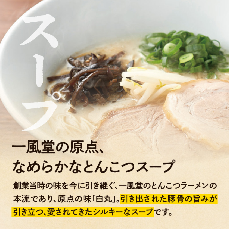 一風堂白丸ラー麦麺セット（6食） ラーメン 豚骨 スープ 麺 セット ラー麦 福岡