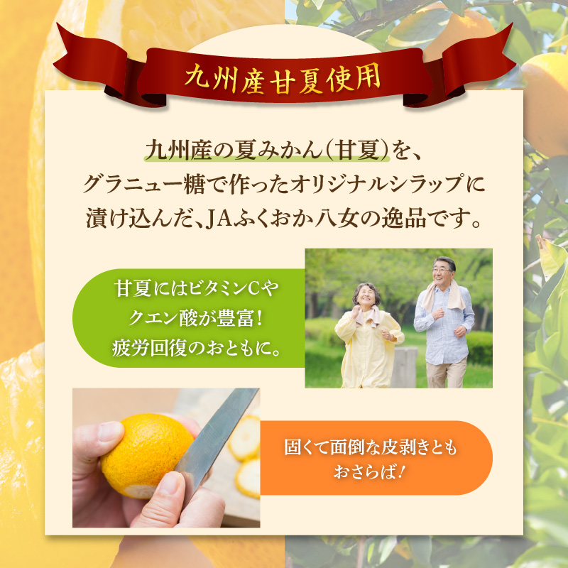 甘夏缶詰(全果粒 身割れ混合) 12缶入 甘夏みかん 缶詰 かんづめ 保存食 非常食 備蓄 福岡県 八女市