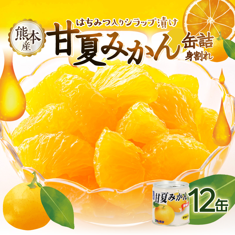 甘夏みかん 缶詰 12缶入り（身割れ）