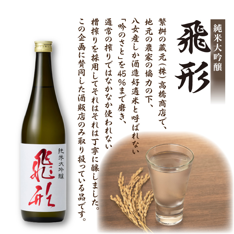 【ギフト用】＜純米大吟醸＞飛形＜しげます＞純米梅酒 720mlセット しげます 純米大吟醸 飛形 純米梅酒 吟のさと 槽搾り ギフト 地酒 日本酒 梅酒 立花町 福岡 八女