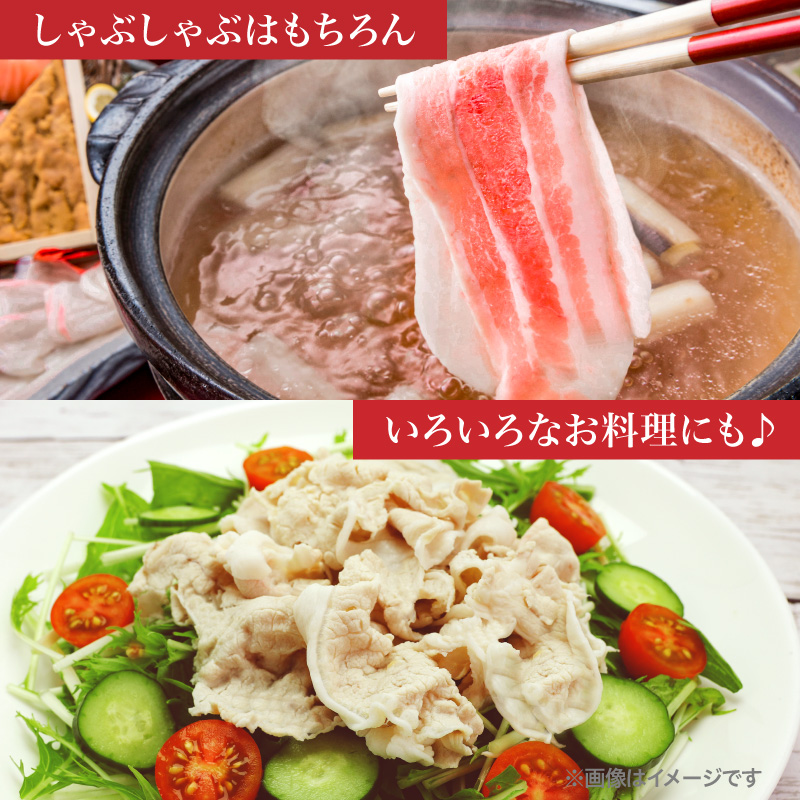 八女もち豚しゃぶしゃぶセット 豚 豚肉 肉 お肉 肩ロース カタロース ロース バラ モモ スライス スープ付き セット しゃぶしゃぶ 福岡県 八女市