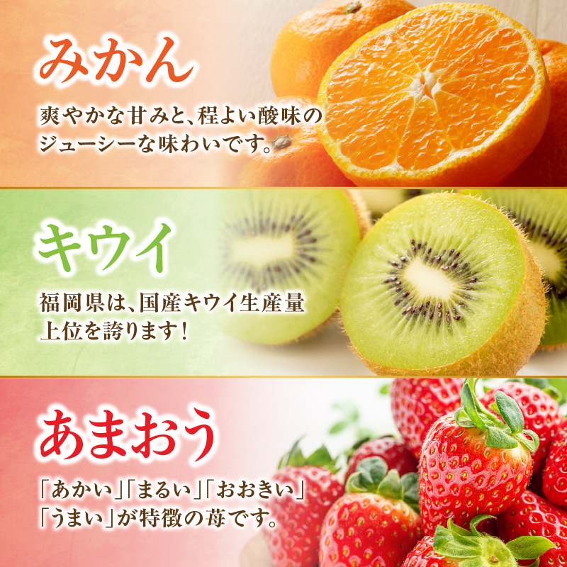 九州・福岡フルーツ王国八女　旬のフルーツ定期便【全３回】 A｜＜配送不可：北海道・沖縄・離島＞