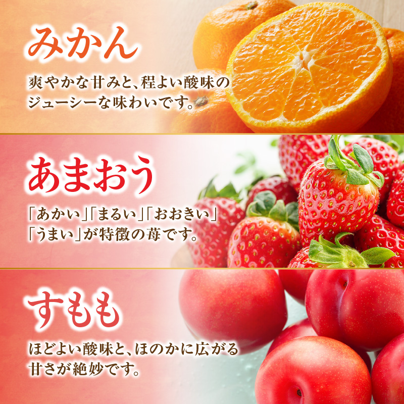 九州・福岡フルーツ王国八女　旬のフルーツ定期便【全３回】 B｜＜配送不可：北海道・沖縄・離島＞