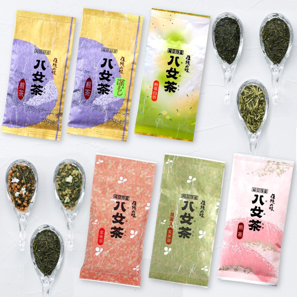 八女茶100％ お茶の世界を楽しむ！６種の茶葉飲み比べセット 100g×6袋＜岩崎園製茶＞ 茶 日本茶 お茶 煎茶 緑茶 茶葉 八女茶 飲み比べ 福岡県 八女市