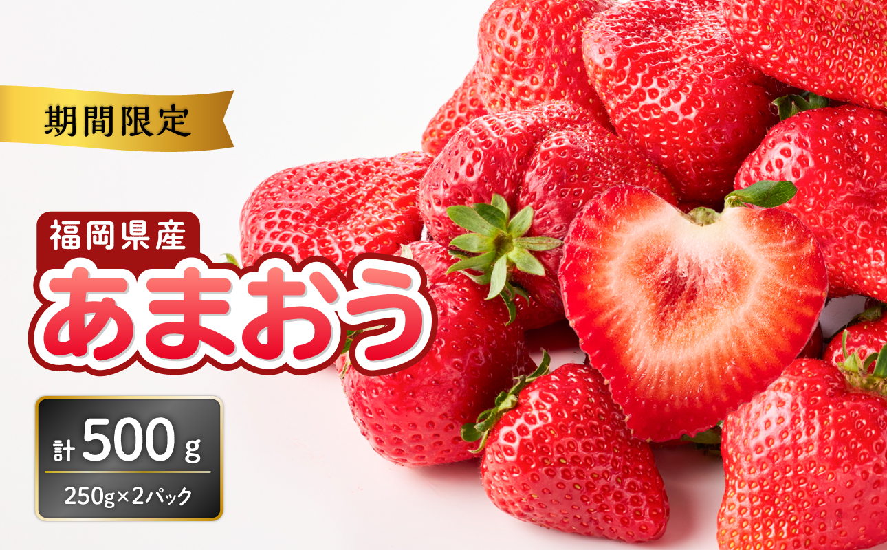 福岡県産あまおう 250g×2パック【2027年3月発送開始】 ＜配送不可：離島＞ あまおう いちご 苺 イチゴ フルーツ 果物 くだもの 人気 旬 福岡県産 250g 2パック 産地直送 冷蔵配送 クール便 先行予約 期間限定 福岡県 八女市