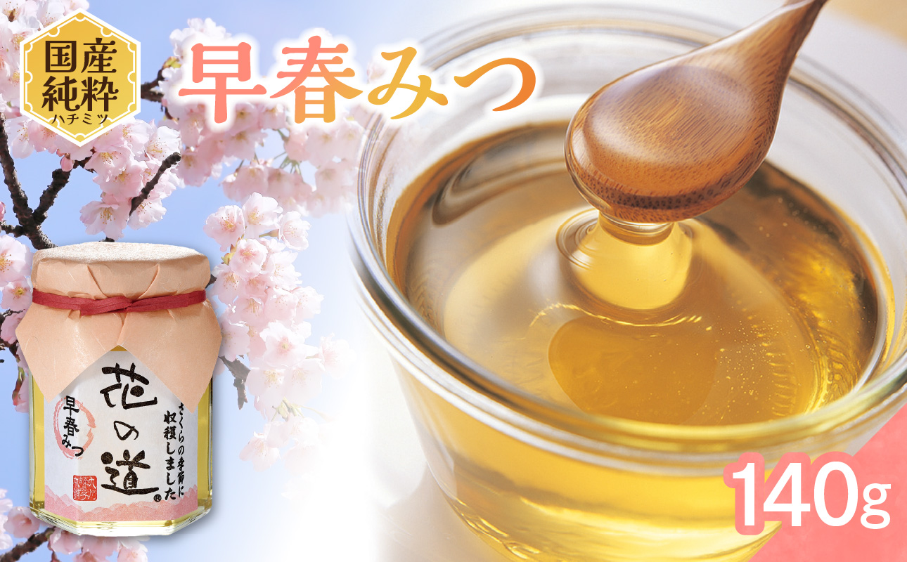 国産純粋蜂蜜 早春みつ 140g 非加熱 はちみつ ハチミツ 生はちみつ ローハニー オススメ 贈答 贈り物 プレゼント 八女市