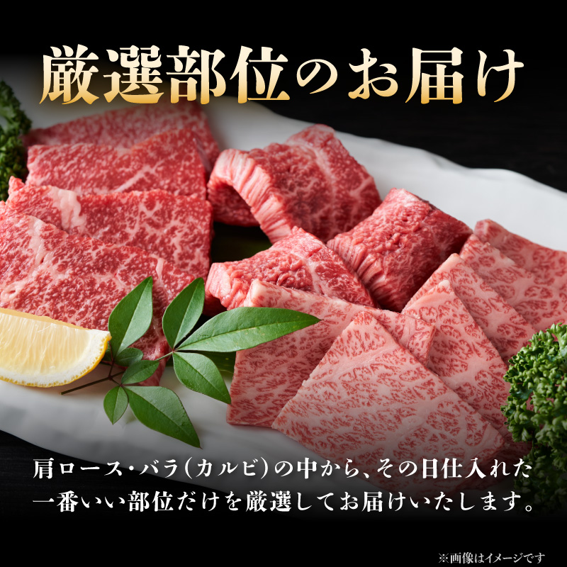 訳あり！【A4～A5】博多和牛焼肉切り落とし(肩ロース・バラ） 1kg(500g×2p) 肉 お肉 和牛 黒毛和牛 博多和牛 A4 A5 焼肉 BBQ バーベキュー 肩ロース バラ カルビ 贈り物 化粧箱 福岡県 八女市