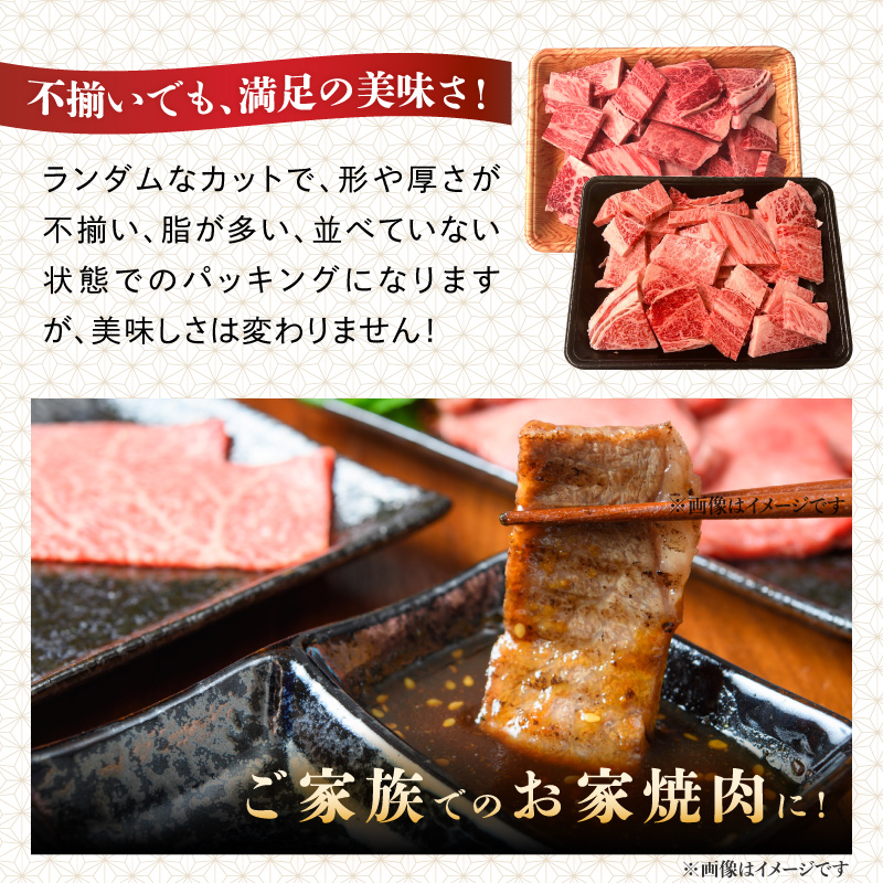 訳あり！【A4～A5】博多和牛焼肉切り落とし(肩ロース・バラ） 1kg(500g×2p) 肉 お肉 和牛 黒毛和牛 博多和牛 A4 A5 焼肉 BBQ バーベキュー 肩ロース バラ カルビ 贈り物 化粧箱 福岡県 八女市