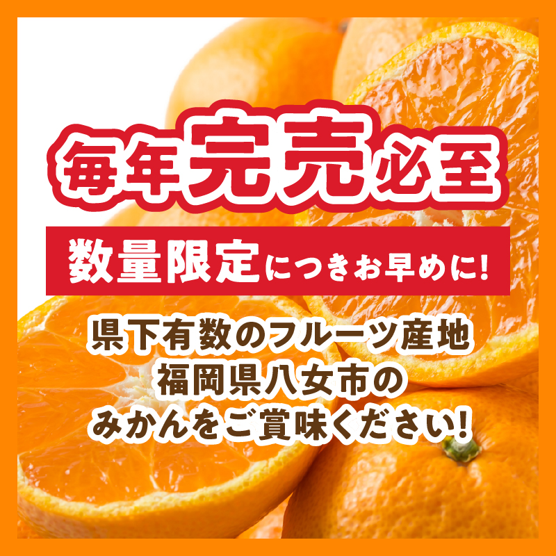 【申込期間終了間近】【2025年12月発送開始】華たちばなみかん 約5kg｜ＪＡふくおか八女 蜜柑 ミカン 秀品 福岡 果物 フルーツ 先行予約 家庭用 自宅用 期間限定 数量限定