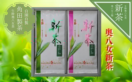 【新茶】奥八女新茶 詰合わせ(2本)【2026年5月発送開始】 お茶 八女茶 緑茶 茶葉 濃厚 国産 福岡県 八女市