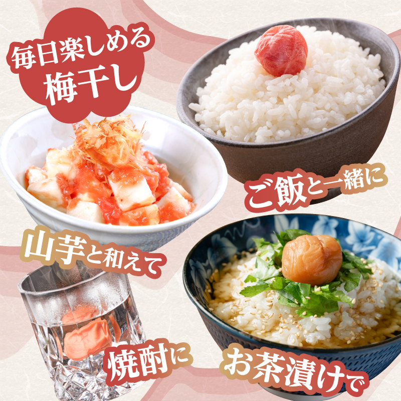 梅農家手造りの梅干食べ比べセット 小梅 うめぼし 無添加 紫蘇 ご飯のお供 福岡県 八女市
