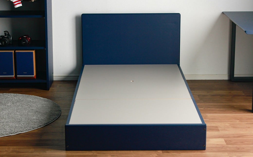 スマート シングルベッド(フレームのみ) ホワイト 家具 寝具 ベッド フレーム シングル