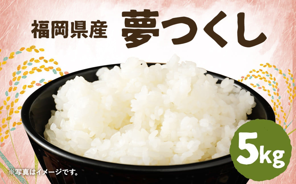 令和6年産 夢つくし 5kg×1袋 / 米 お米 ご飯 精米 九州 福岡