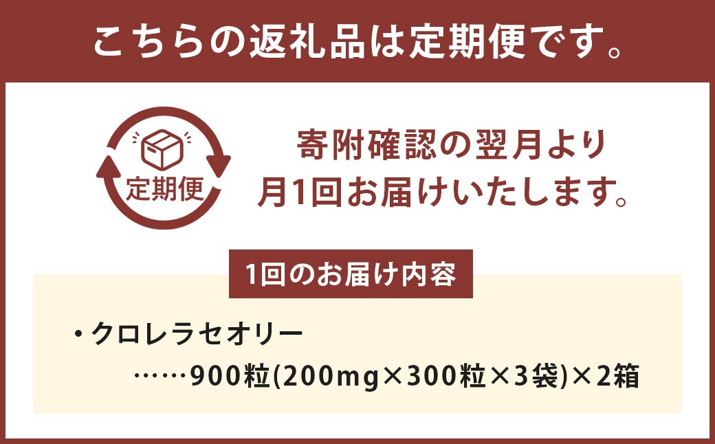 【3回定期便】クロレラセオリー 900粒（200mg×300粒×3袋） 健康食品 健康 錠剤 サプリ サプリメント スーパーフード クロレラ