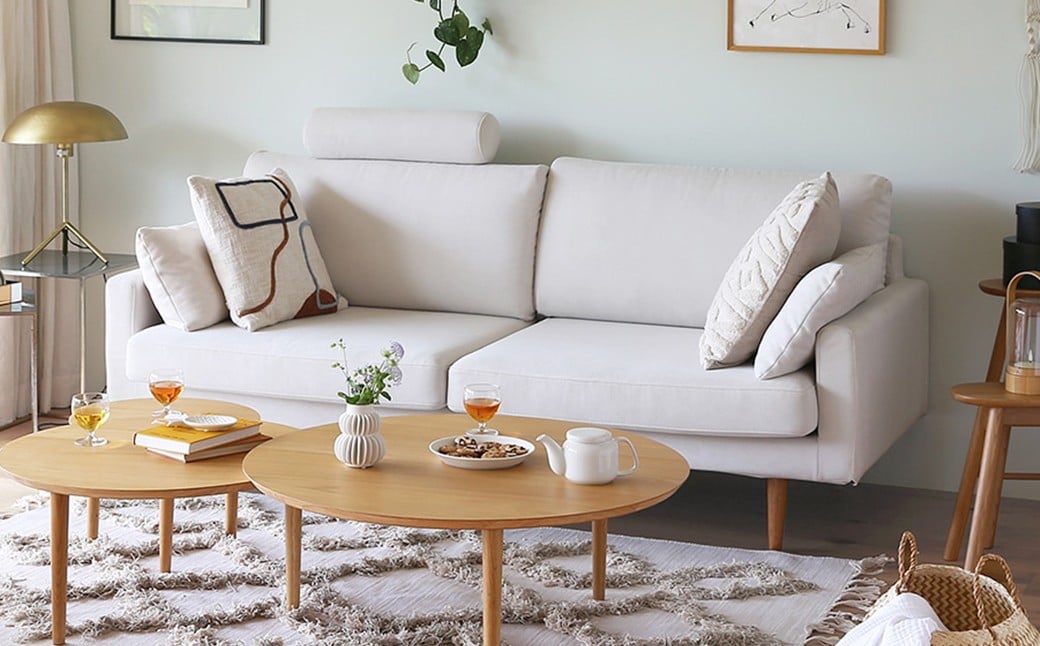 【ダークグレー】 高野木工 LEO SOFA レオソファ 2.5人掛け オーク脚 【5年保証】 ソファ インテリア 家具 九州 福岡県 筑後市