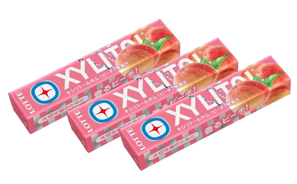 ロッテ キシリトールガム ピーチ 14粒×3個 計42粒 ガム キシリトール 虫歯予防 歯ぐきケア お菓子 おやつ LOTTE 株式会社ロッテ 福岡県 筑後市 【2026年1月上旬以降順次発送】