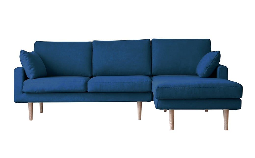 【ネイビー】 高野木工 LEO SOFA レオソファ カウチタイプ 2人掛け （左肘） + シェーズロング （右肘） オーク脚 【5年保証】 ソファ カウチソファ シェーズロングソファ インテリア 家具 九州 福岡県 筑後市