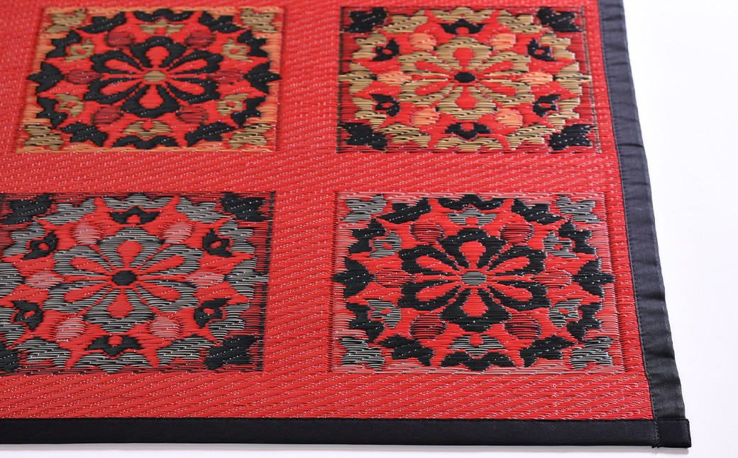 花ござセンターラグ 古愁 約191×250cm 1枚 国産 花ござ ござ ゴザ 茣蓙 畳 い草 ラグ マット 敷物 福岡県 筑後市