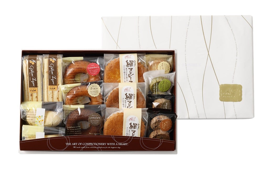 焼き菓子詰め合わせセット 14個入り ガトー・リヨン レモンケーキ 絹マドレーヌ 焼ドーナツフレーズ（いちご） 焼ドーナツプレーン 焼ドーナツショコラ サブレチョコチップ コーヒークッキー サブレ抹茶 サブレバニラ 焼き菓子 詰め合わせ セット 洋菓子 お菓子 菓子 スイーツ プレゼント ギフト 贈答 冷蔵