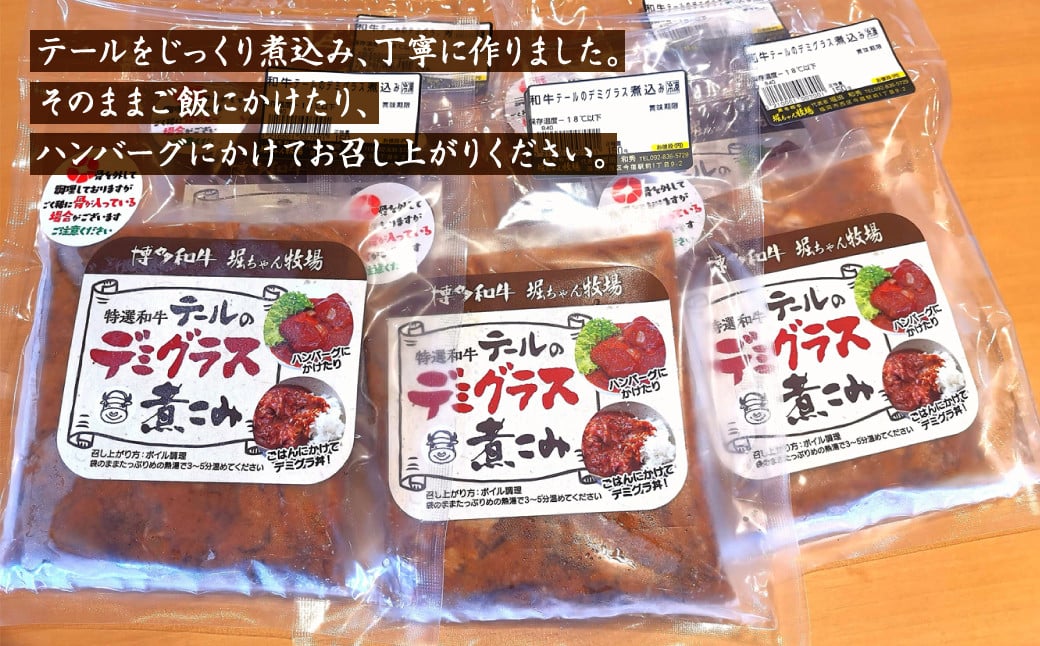 テールのデミグラス煮込み 150g×5パック 合計750g 牛肉 ソース ハンバーグソース 福岡県産