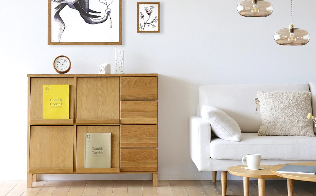 LECCE レッチェ 105マガジンレコードラック オーク 【10年保証】 ナチュラルモダン 家具