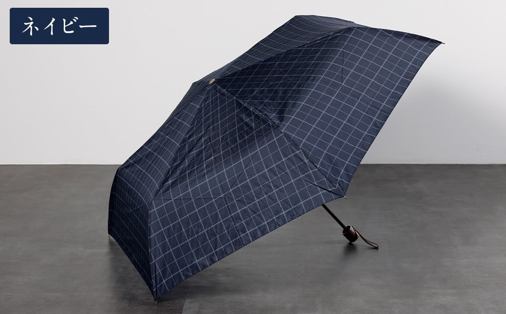 【カラーが選べる】紳士チェック柄大判 65㎝ラクミニ 折りたたみ傘 グレー 傘 雨傘 雨具 メンズ コンパクト 携帯 福岡県 筑後市