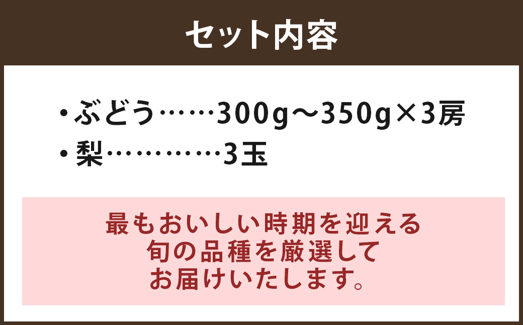 数量限定 よらん野 特選 梨 と ぶどう セット (品種おまかせ) 【2024年8月上旬～9月下旬発送】