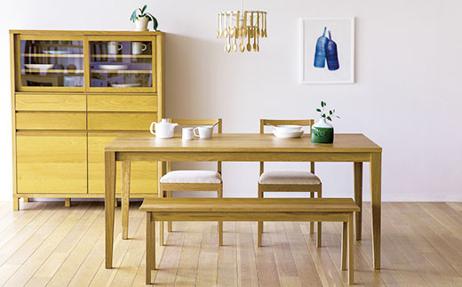 高野木工 プレーンダイニングテーブル WO 150×85 北欧家具 テーブル ナチュラル