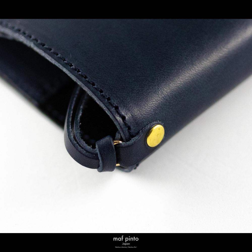 maf pinto (マフ ピント) レザー手帳カバー A5 ネイビー 本革 日本製