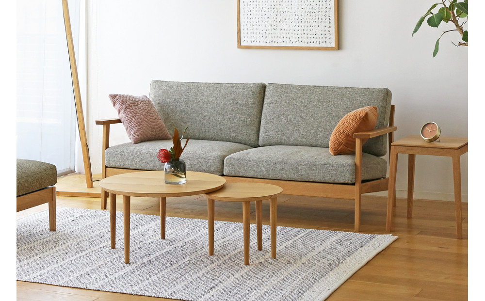 【開梱設置】高野木工 CEBU セブ ソファ 2.5人掛け オーク 【10年保証】