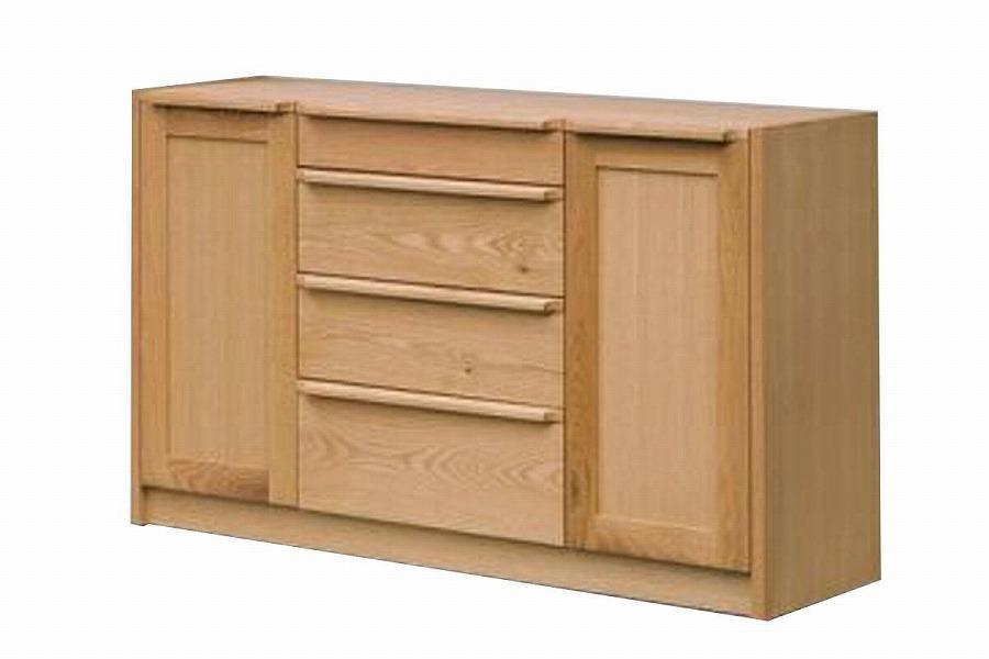 【幅140 奥行46 高さ86】アンリ140センチ幅キッチンカウンター（レッドオーク）