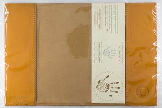 maf pinto (マフ ピント) レザーブックカバー四六判ハードカバーサイズ（レギュラーモデル）【イエロー】