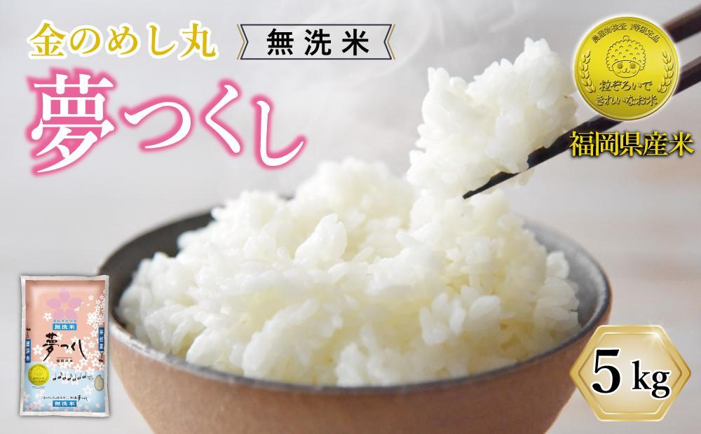 令和7年米 福岡県産 米 【無洗米】金のめし丸夢つくし 5kg