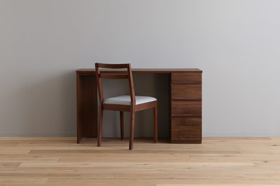 【開梱設置】高野木工 アスター ASTER 120天板 + サイドパネル（右・左） + 30チェスト ※チェア別売 ウォルナット【10年保証】