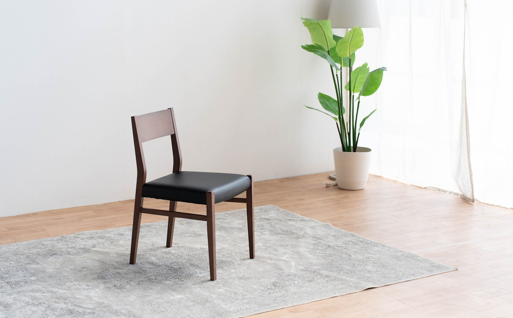 DCジャンブル01 ダイニングチェア ビーチウォールナットブラウン オールマイティブラック 1脚 単品 チェア 椅子