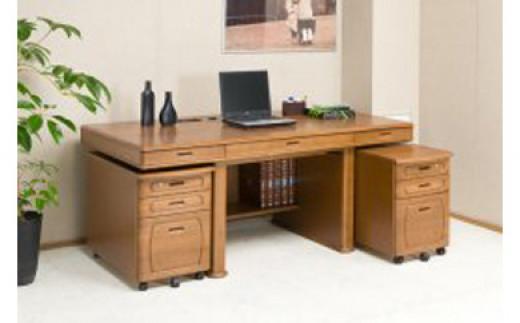 役員室用両袖デスク  ライトブラウン色