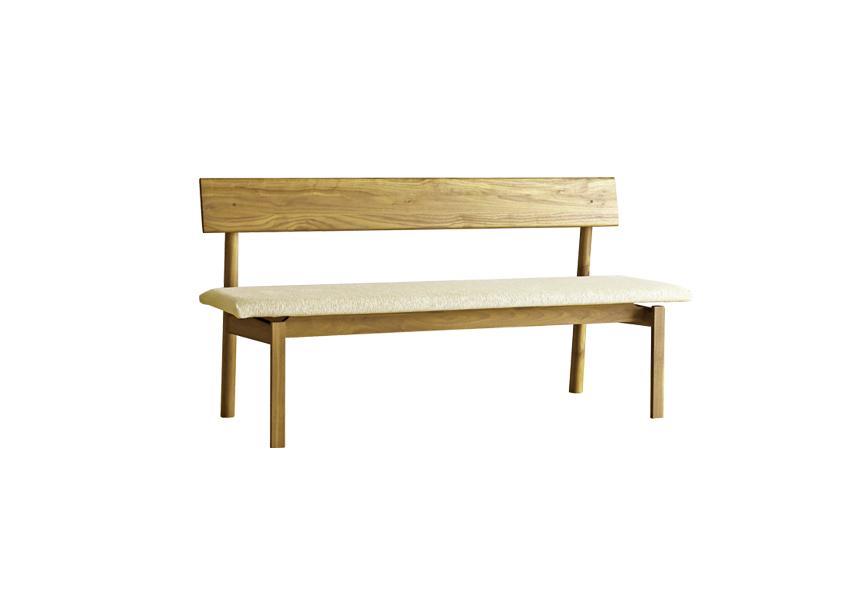 【開梱設置】高野木工 ARCO アルコ ダイニングソファ ホワイトオーク W150cm  チャート6：キャメル 【10年保証】