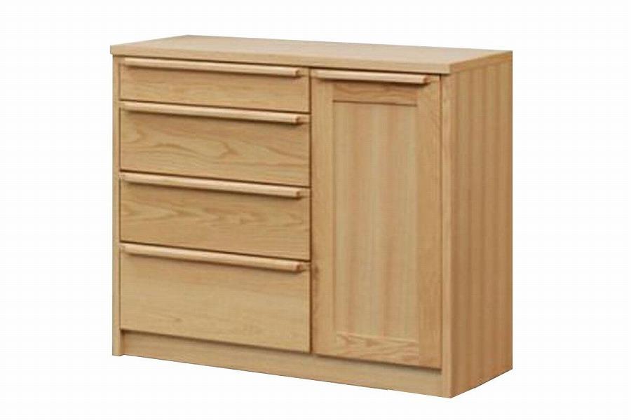 【幅102.6 奥行46 高さ88.5】アンリ103センチ幅キッチンカウンター（レッドオーク）