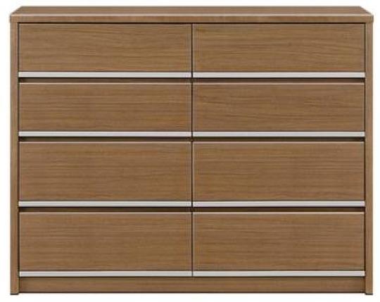 大川家具 チェスト 幅120cm ロータイプ 引出し 4段 シンプル ウォールナット