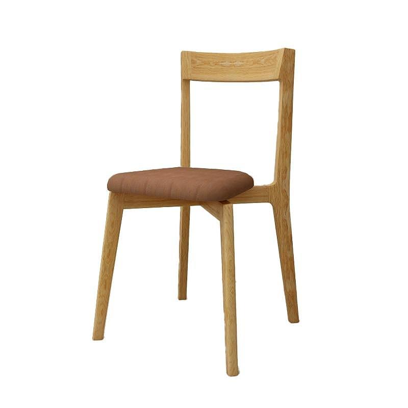 【開梱設置】高野木工 リアルト チェア ホワイトオーク 生地：CHART7 ライトブラウン【10年保証】