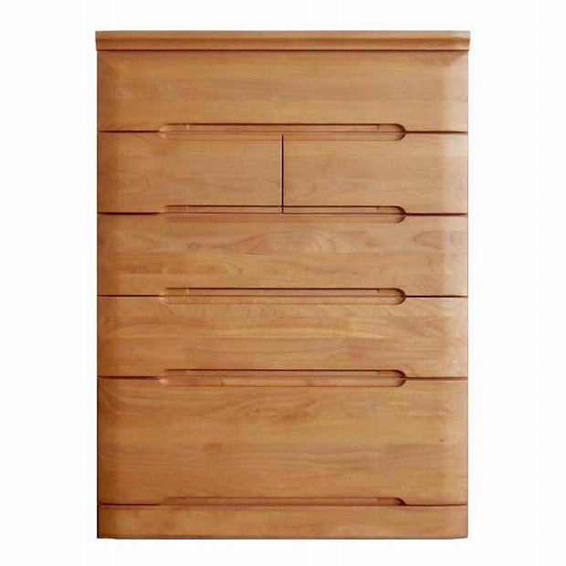 チェスト タンス 幅78 5段 奥行44 アルダー材 ナチュラル色 プラム 桐たんす 箪笥 婚礼家具 衣類収納 大川家具【丸田木工】