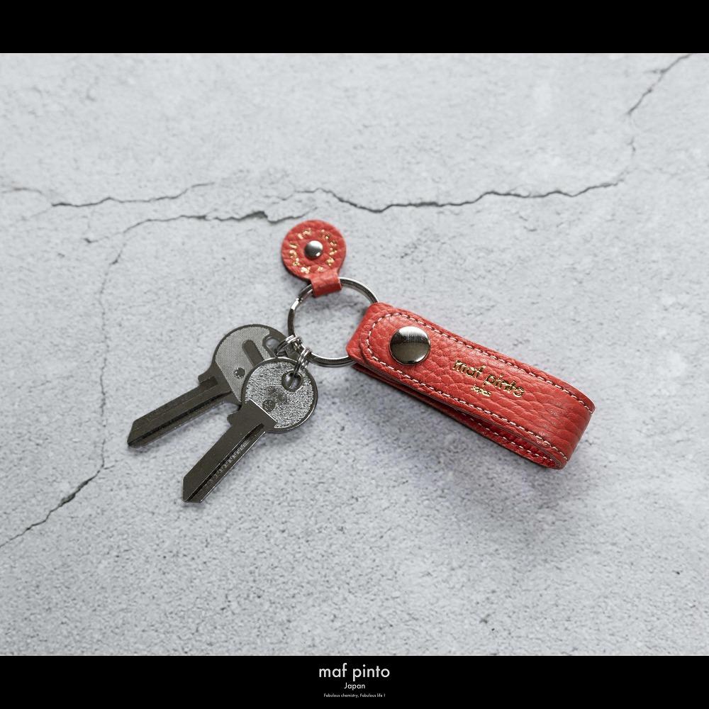 maf pinto (マフ ピント)ストラップ キーリング キーホルダー キーケース フレッシュレッド ADRIA LINE レザー 本革 日本製