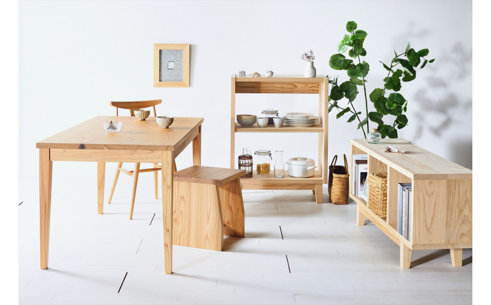 【木の香かおる国産杉のテーブル」】木の香ダイニングテーブル 120 ウレタン塗装 九州産杉 大川家具