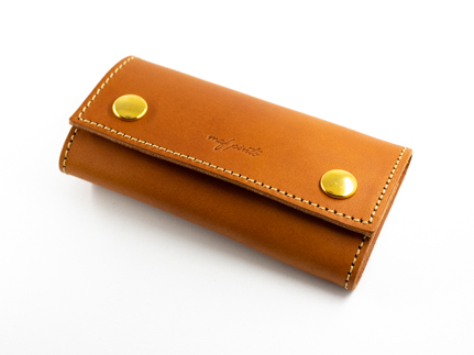 maf pinto レザーキーケース 本革 鍵入れ コンパクト マルチ カードキー ライトブラウン