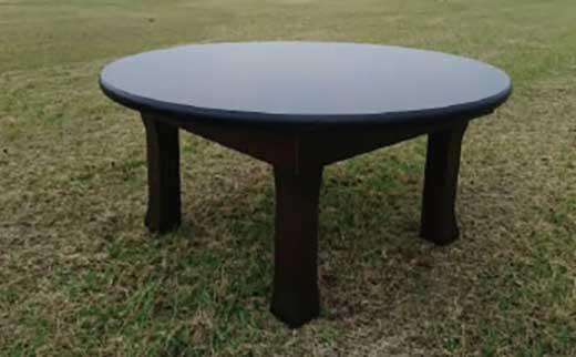 桧ちゃぶ台（直径90センチ）ブラウン