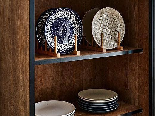 【開梱設置】引き戸 食器棚 ダイニングボード ポエム 幅153.5 （ホワイトガラス／レディオーク）キッチン収納 大川家具 家具