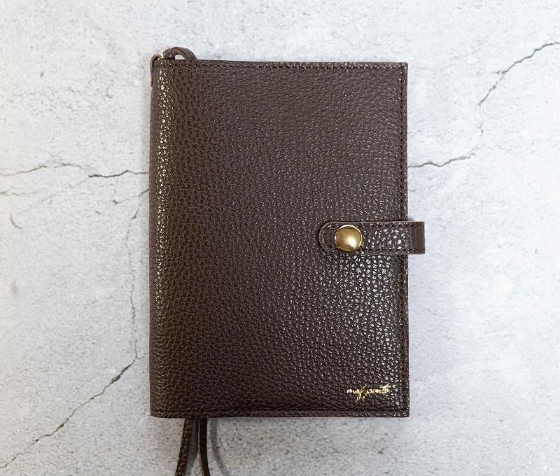 maf pinto (マフ ピント) 手帳カバー A6(文庫)サイズ チョコレート ADRIA LINE レザー 本革 日本製